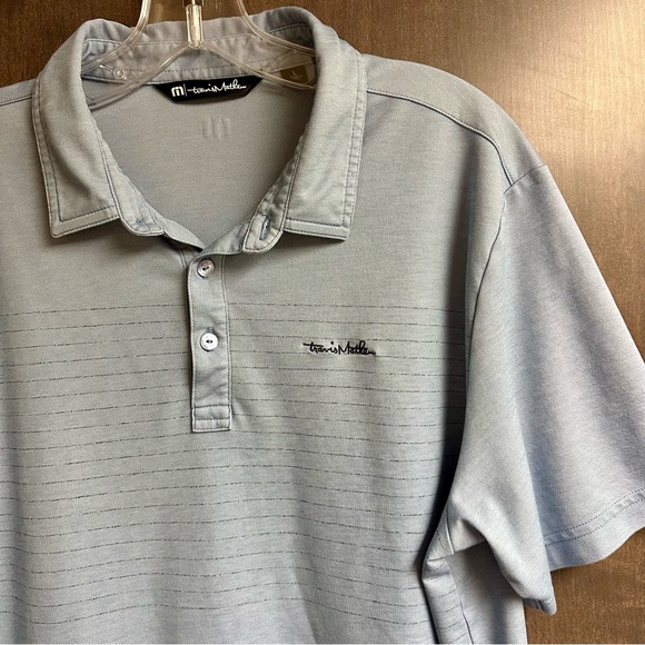 Blue Travis Mathew Golf Shirt Size Large - Picture 2 of 5